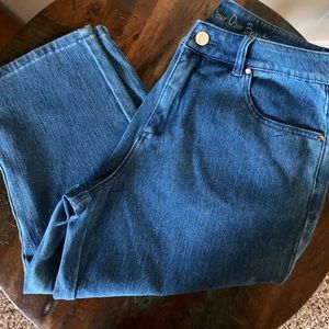 Belle by Kim Gravel Denim Crop Pants